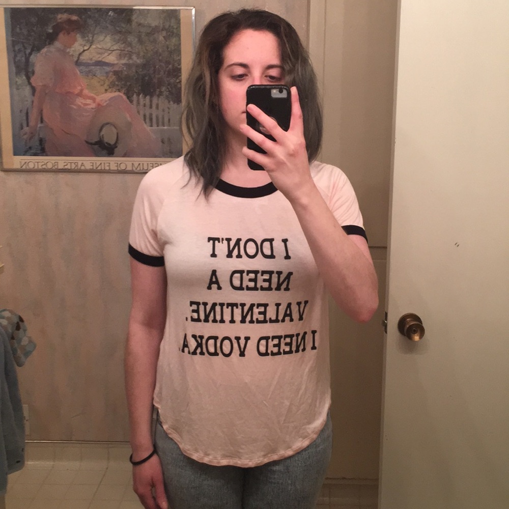 🆕 Funny Valentine’s Day Ringer Tee - Picture 2 of 3